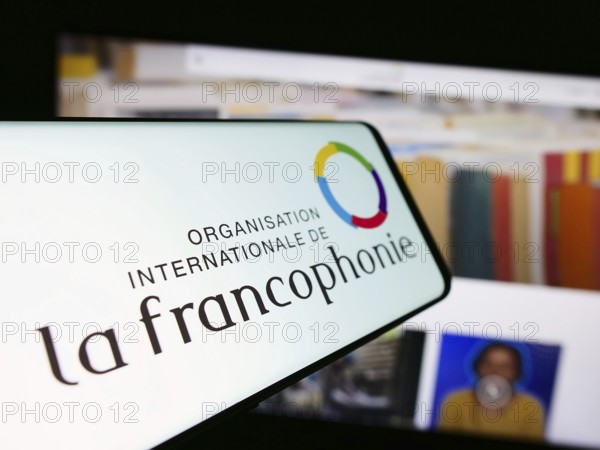 Stuttgart, Germany, 06-26-2024: Mobile phone with logo of Organisation internationale de la
