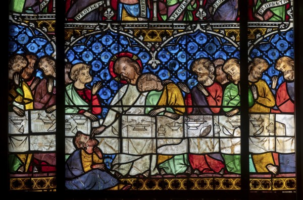 Strasbourg Cathedral, Cath?drale Notre-Dame de Strasbourg, south aisle, 3rd window from the west,