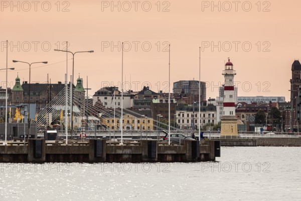 Malmö Harbor, Lighthouse, Skane-County, Malmö, Sweden, Scandinavia, Europe