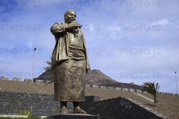 Statue of Cesaria Evora, famous singer, Cesaria Evora Airport, Aeroporto Internacional Cesaria