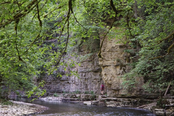 Walking Trail, Amselfelsen, Wutachschlucht, Wutach Canyon, Wutach River, between Bachheim and