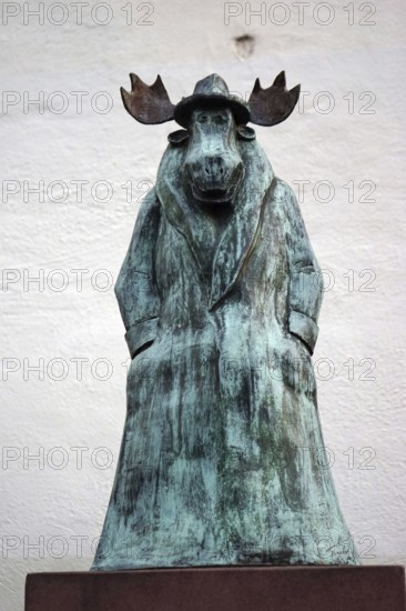 Elk figure, by Hans Traxler, in front of the Caricatura, Museum für Komische Kunst, Frankfurter