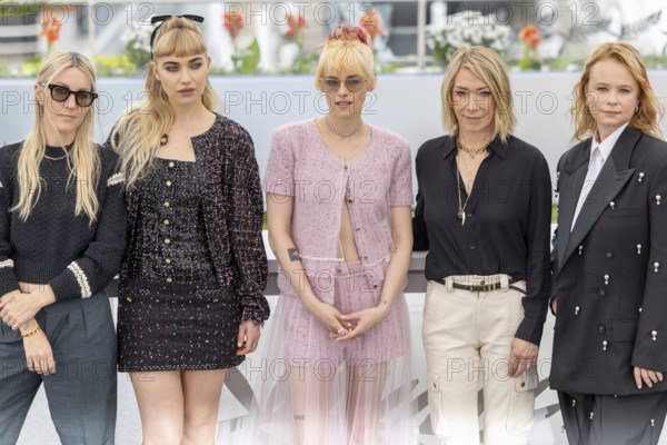 Cannes, France - 16.5.2024:, Dylan Meyer, Imogen Poots, Kristen Stewart, Kim Gordon, Thora Birch