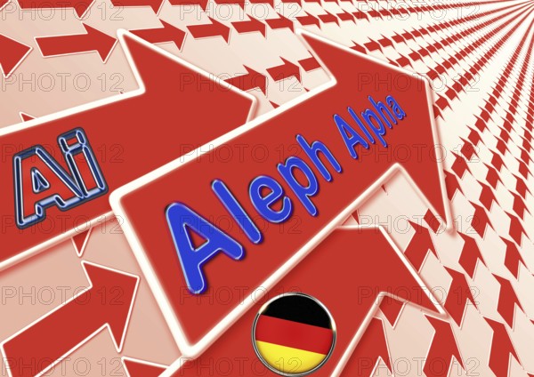 Symbol photo, Aleph Alpha, German AI company, AI, AI, ChatGBT, GPT4, OpenAI, chatbot, artificial