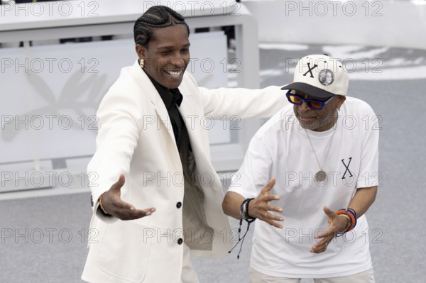 Cannes, France - 19.5.2024: Spike Lee, Asap Rocky (A$ap Rocky) during the photocall - Highest 2