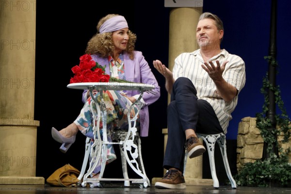 Caroline Beil and Hardy Krüger jr. at the photo rehearsal of Fisch sucht Fahrrad at the