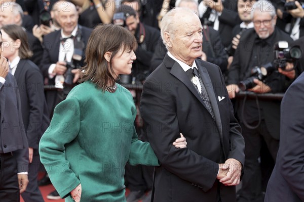 Cannes, France - 18.5.2024: Charlotte Gainsbourg and Bill Murray on the red carpet during the 78th