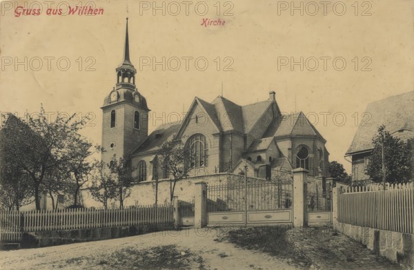 Historical postcard, picture postcard, Wilthen, Saxony, Germany, digitally enhanced reproduction of