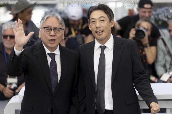 Cannes, France - 15.5.2024: Kazuo Ishiguro and Kei Ishikawa during the photocall for A PALE VIEW OF