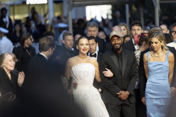 Cannes, France - 17.5.2024: Sissy Spacek, Jennifer Lawrence and Keith Stanfield on the red carpet