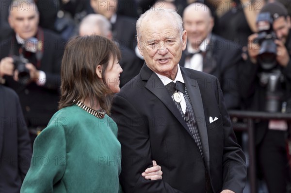 Cannes, France - 18.5.2024: Charlotte Gainsbourg and Bill Murray on the red carpet during the 78th