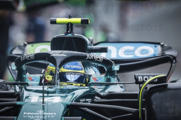 MELBOURNE, AUSTRALIA, MARCH 23: Fernando Alonso of Spain drives the Aston Martin AMR24 Mercedes