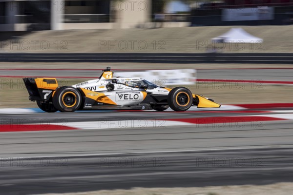 ALEXANDER ROSSI (7) of Nevada City, California practices for the Inaugural Thermal Club $1 Million