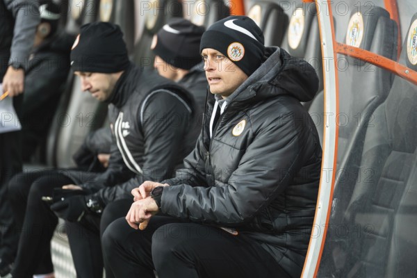 LUBIN, POLAND - MARCH 1, 2025: Football match between KGHM Zaglebie Lubin vs Piast Gliwice. Head