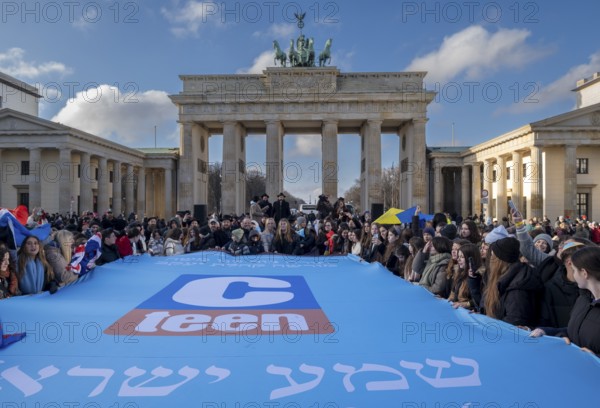 Germany, Berlin, 13.12.2024, Jewish community Chabad Berlin invites to a special rally as part of