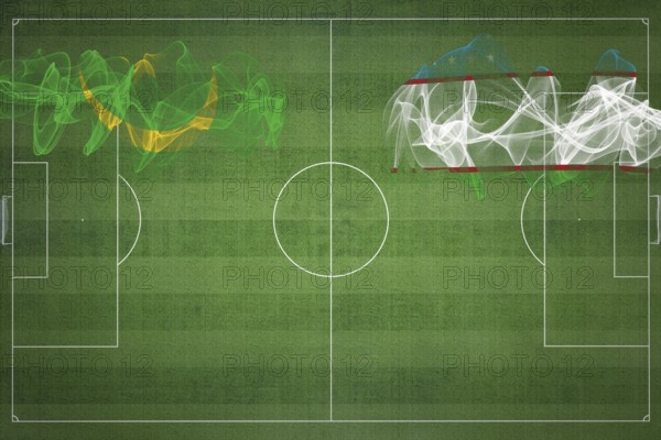 Mauritania vs Uzbekistan Soccer Match, national colors, national flags, soccer field, football