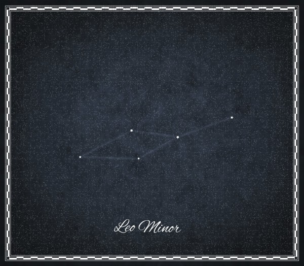 Leo Minor star constellation, Night sky, Cluster of stars, Deep space, Lesser Lion constellation,