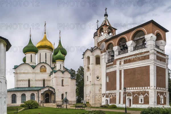 Belfry and cathedral of the Transfiguration of the Saviour in Monastery of Saint Euthymius, Suzdal,