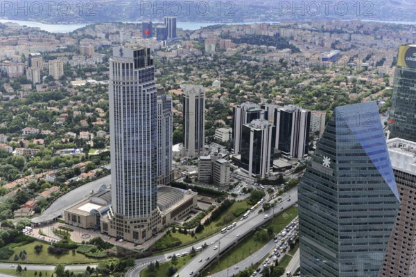 Hotel SAPPPHIRE, Viewing platform 226m high, View from Istanbul Sapphire, Modern buildings and