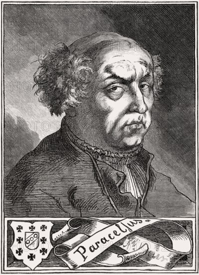 Philippus Theophrastus Aureolus Bombast von Hohenheim or Paracelsus, 1493-1541, Swiss physician,