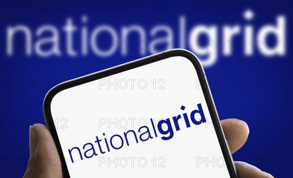 Dhaka, Bangladesh- 5 Dec 2024: National grid logo is displayed on smartphone. National Grid plc is