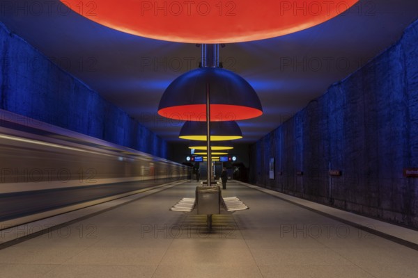 MUNICH, Germany, JANURAY 01, 2023, Scenic subway station Westfriedhof in Munich, Bavaria, Germany,