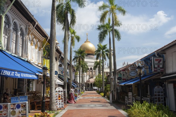 05.05.2020, Singapore, Republic of Singapore, Asia, Exterior view of the Sultan Mosque (Masjid