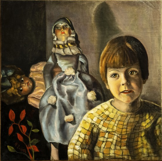 Ángeles Santos, Girl (Anita and the Dolls), 1929, oil on canvas, Patio Herreriano museum,