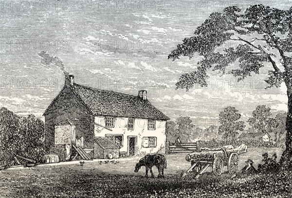 Birthplace of George Stephenson, 1781 – 1848, British mechanical engineer, Wylam, Northumberland,