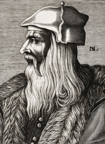 Leonardo da Vinci, 1452 - 1519, Italian painter, sculptor, architect and engineer, digitally edited