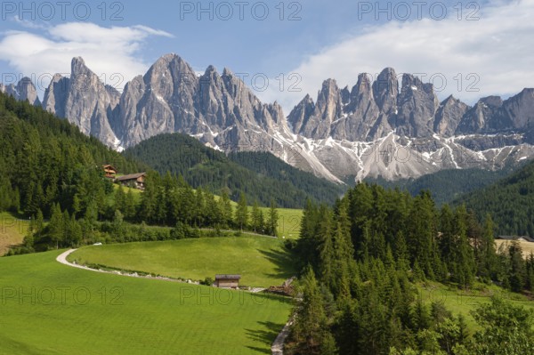 20.06.2019, St. Magdalena, Villnöss, Trentino, South Tyrol, Italy, Europe, The nature park in the
