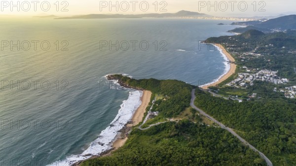 Balneario Camboriu in Santa Catarina. Taquaras Beach and Laranjeiras Beach in Balneario Camboriu.