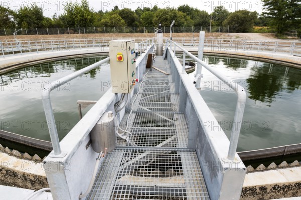 Sludge Recirculation Clarifier Solid Contact Sedimentation Tank. Wastewater treatment plant.
