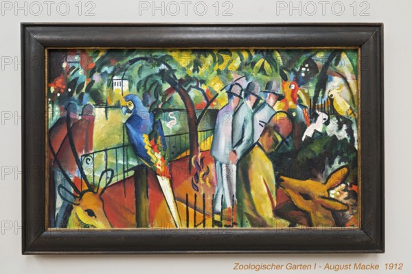 Zoological Garden I, August Macke 1912, Lenbachhaus, Munich, Upper Bavaria, Bavaria, Germany,