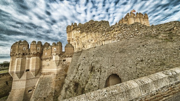 Castle of Coca, 15th Century Gothic Mudejar Style, Spanish Mudejar Brickwork, Village of Coca,