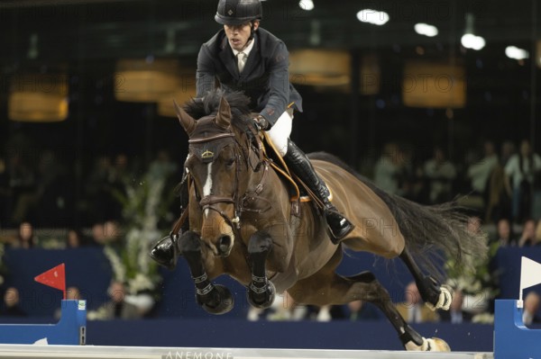 Harrie Smolders of Netherlands competes in 1.60m FEI Jumping World Cup at Jumping Amsterdam in