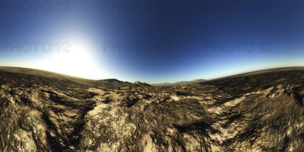 Israel: Negev Desert, Stone Desert, Panorama 360°