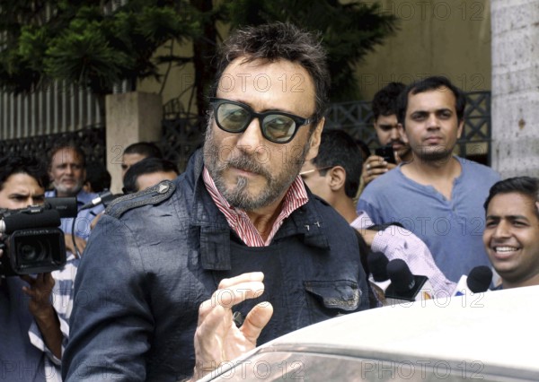 Bollywood actor Jackie Shroff during the inauguration of Aadesh Shritastava Chowk in Mumbai, India