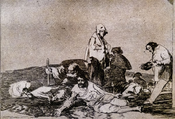The disasters of war, no. 58: No need to cry out, 1810 -1814, Francisco de Goya, first printing of