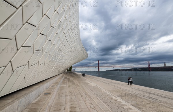 LISBON, PORTUGAL, October 19, 2018: The modern MAAT (Museu de Arte, Arquitetura e Tecnologia)