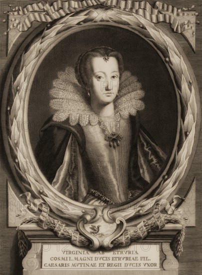 Virginia de' Medici, 1568 – 1615, an Italian princess, Duchess of Modena and Reggio