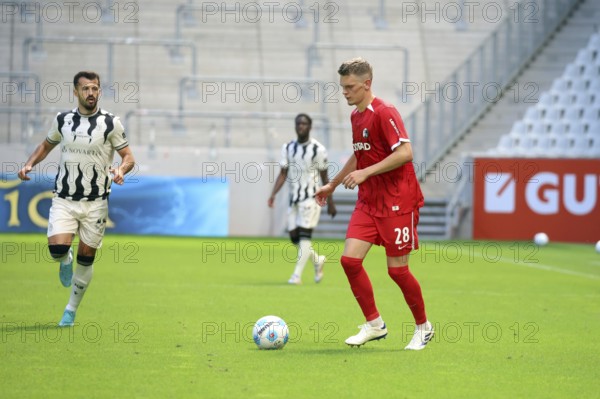Matthias Ginter (SC Freiburg) on the ball at the football test match: SC Freiburg - FC Basel