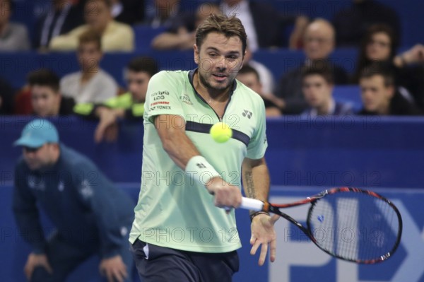 Sofia, Bulgaria - February 8, 2018: Stan Wawrinka (pictured) from Switzerland plays against Martin