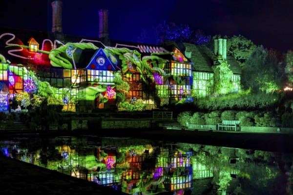 Wisley, Woking, Surrey, UK, November 19 : Christmas Glow 2022 at RHS Garden Wisley, Woking, Surrey,
