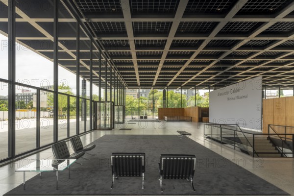 Berlin, Kulturforum, Neue Nationalgalerie, built 1965-1968 according to designs by Ludwig Mies van