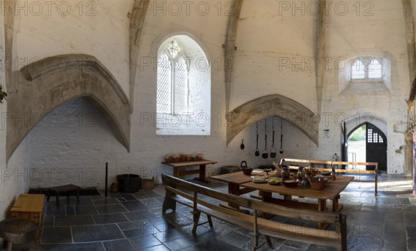 Glastonbury, United Kingdom, 1 September, 2022: interior view of the Abbot's Kitchen at Glastonbury