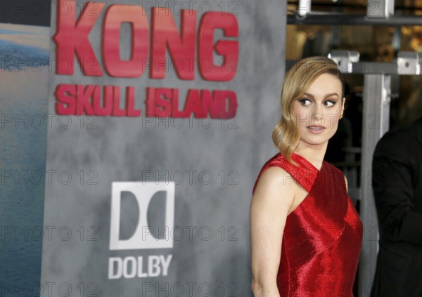 Brie Larson at the Los Angeles premiere of 'Kong: Skull Island' held at the El Capitan Theatre in