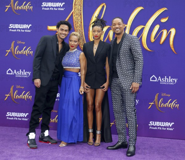 Trey Smith, Jada Pinkett Smith, Willow Smith and Will Smith at the Los Angeles premiere of