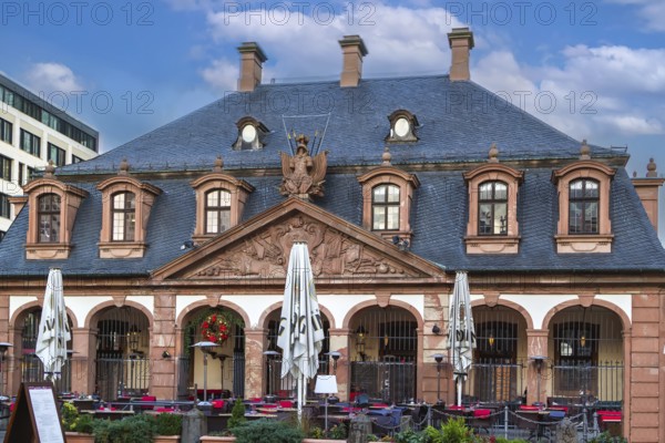 The former guard-house (Hauptwache) is baroque building in central point of Frankfurt am Main,