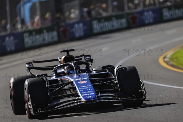 MELBOURNE, AUSTRALIA, MARCH 23: Alexander Albon of Thailand drives the Williams FW46 Mercedes